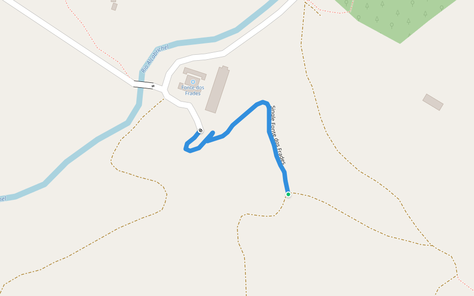 Single Fonte dos Frades walking route map in Maceira