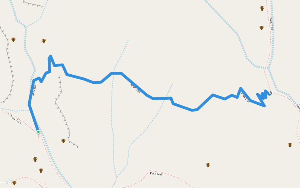 APW Trail walking route map in MESA VERDE