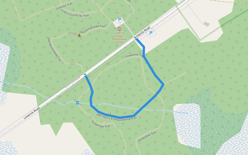 Jack Henry Environmental Trail walking route map in Oxford Station