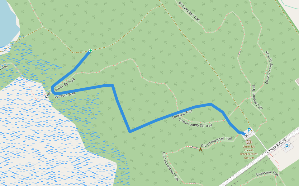 Lookout Trail walking route map in Oxford Station