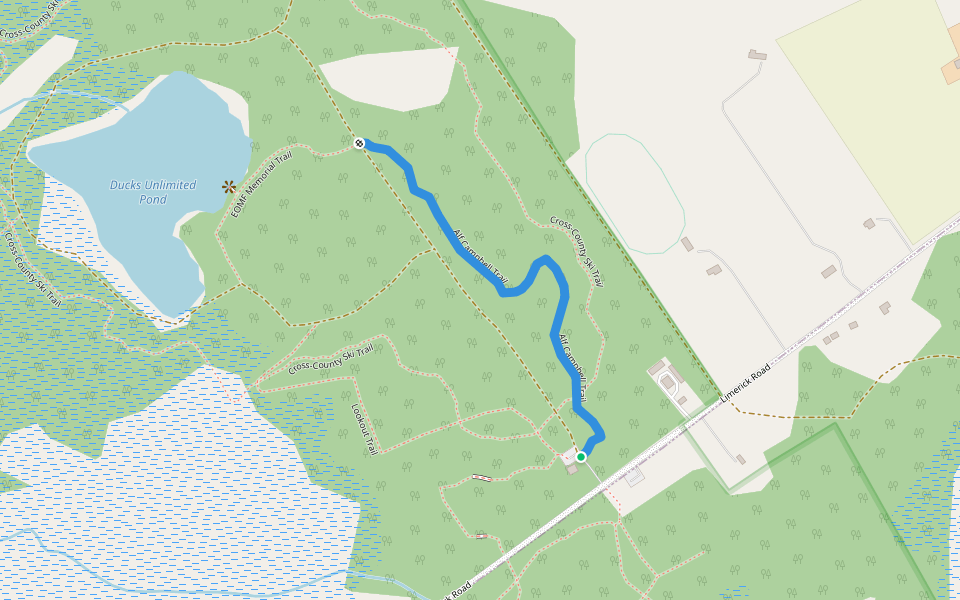 Alf Campbell Trail walking route map in Oxford Station
