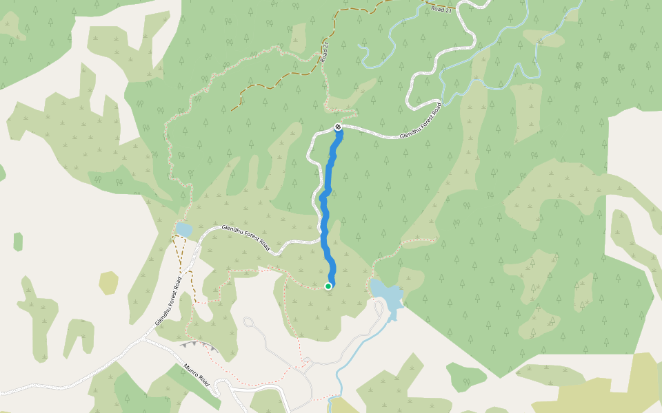 Pollard's Dam Track walking route map in Gabriels Gully