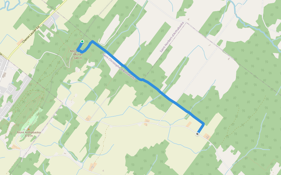 Sentiier des Trotteurs walking route map in Saint-Fortunat