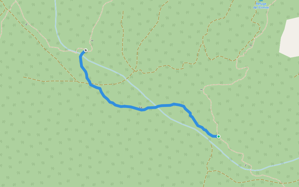 6A walking route map in Lac-Etchemin