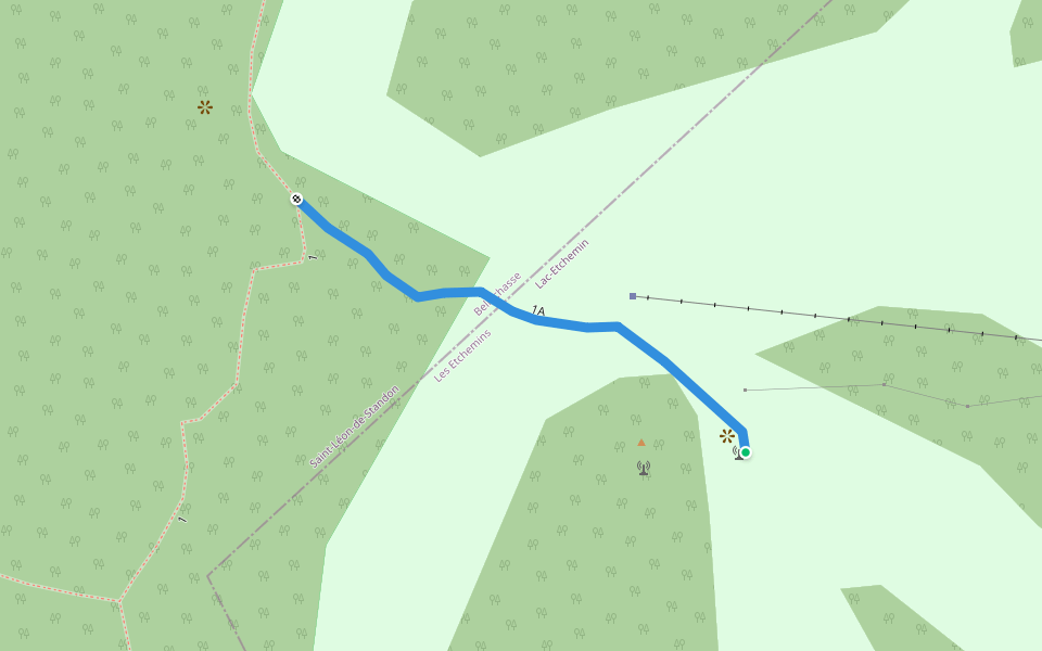 1A walking route map in Lac-Etchemin