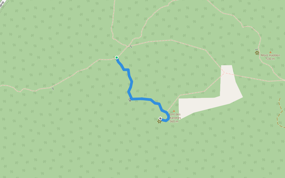 7A walking route map in Lac-Etchemin