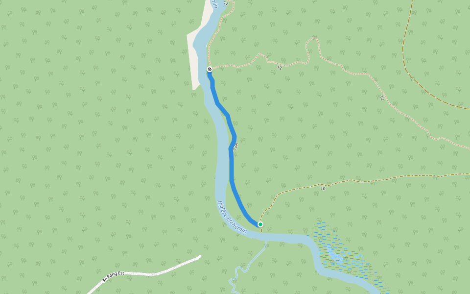 12A walking route map in Saint-Odilon-de-Cranbourne