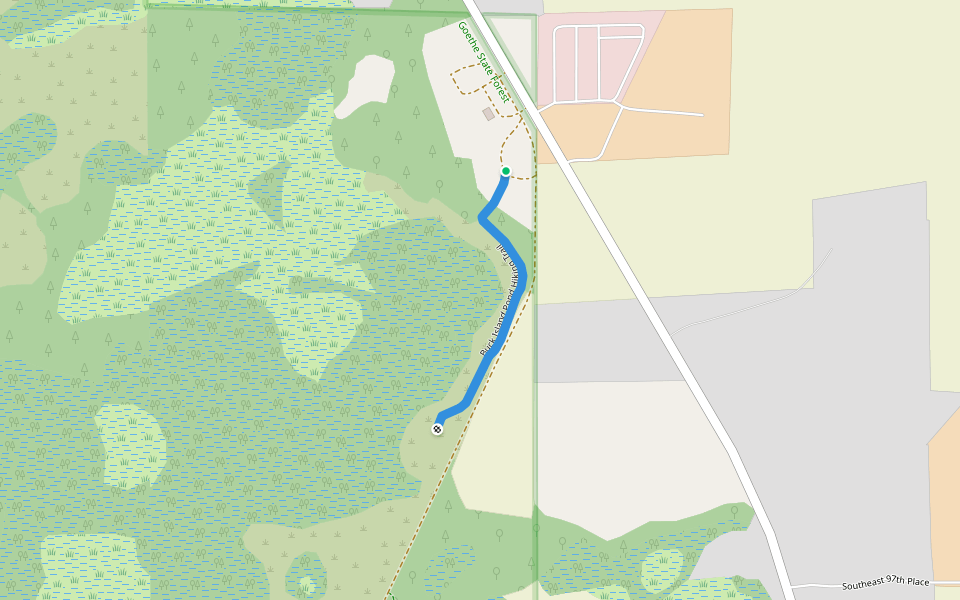 Buck Island Pond Hiking Trail walking route map in Dunnellon