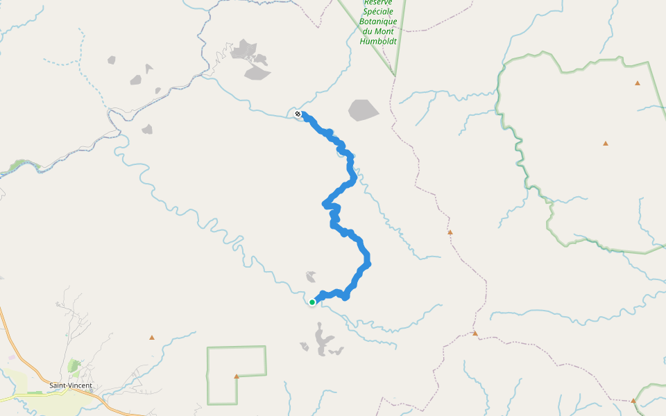 Kalouéhola vers Camp des Chinois (UTNC 2018) walking route map in Dumbea