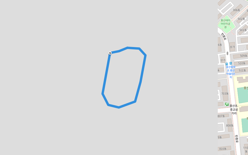 중산 체육공원 외부 코스