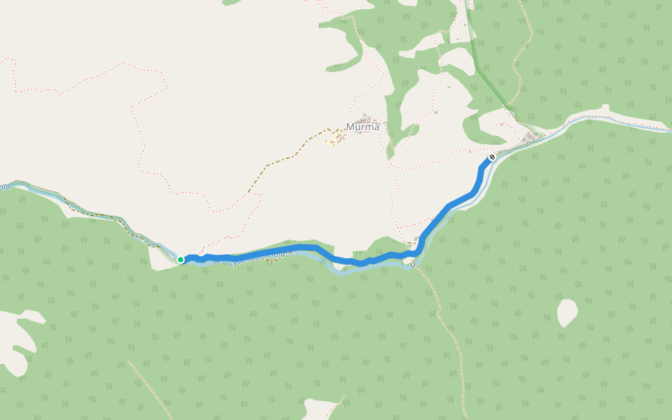 Murma to Jeude walking route map in Rara