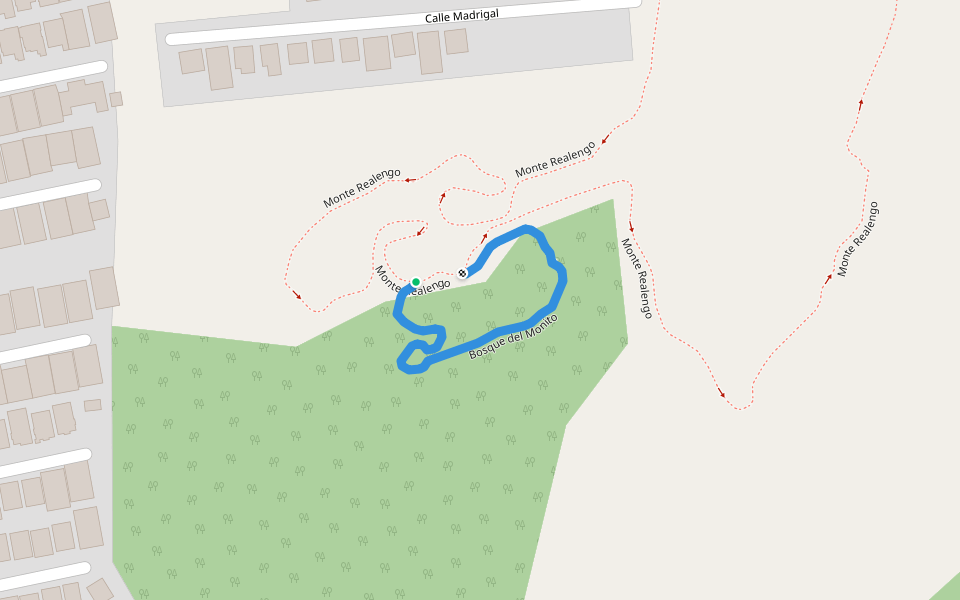 Bosque del Monito walking route map in Bayamón