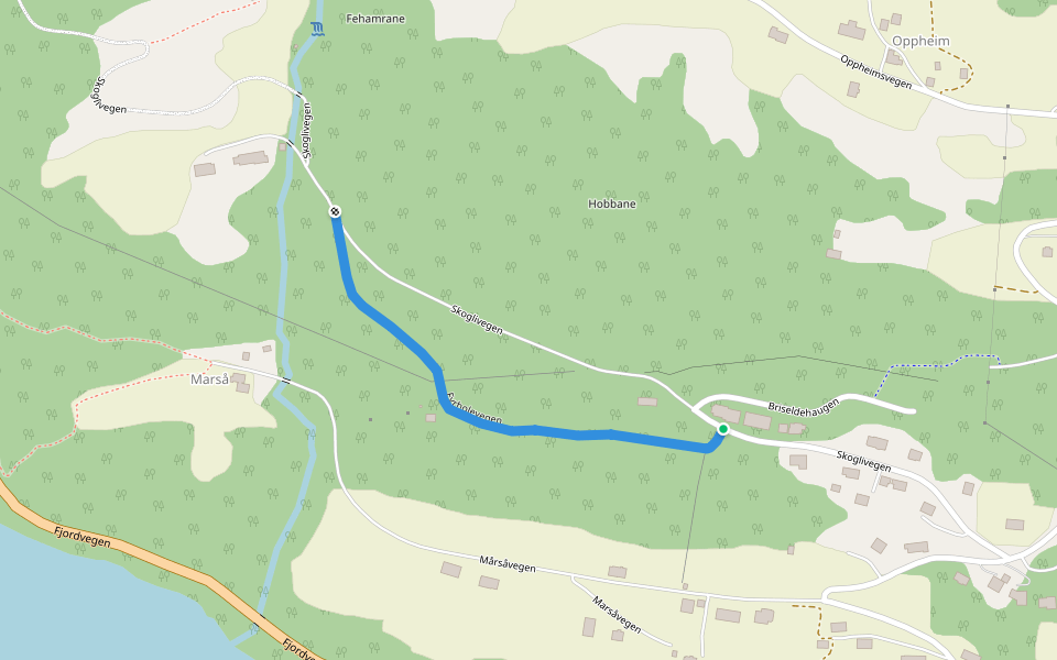 Fyrholevegen walking route map in Loen