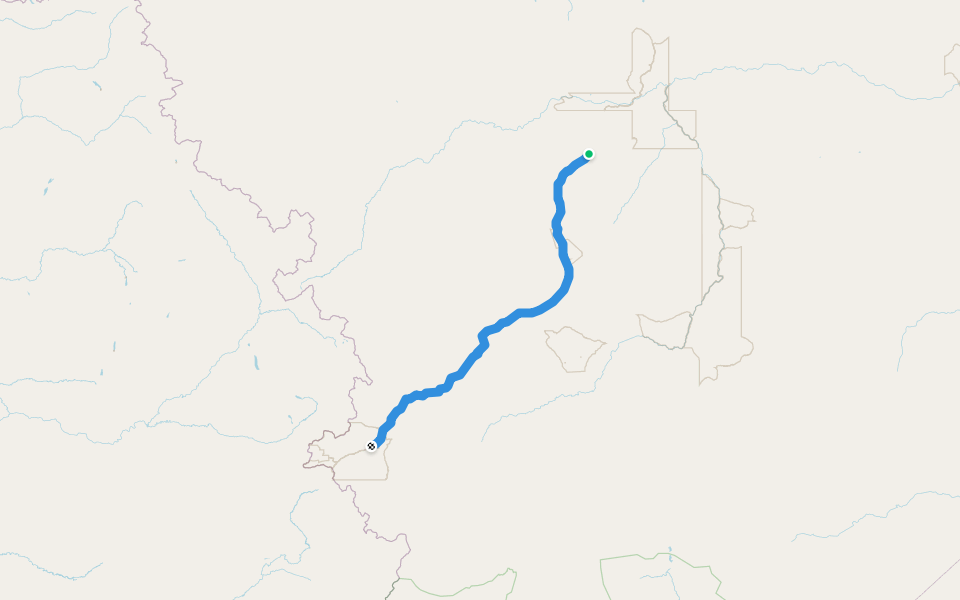 Canol Trail walking route map in Fort Good Hope