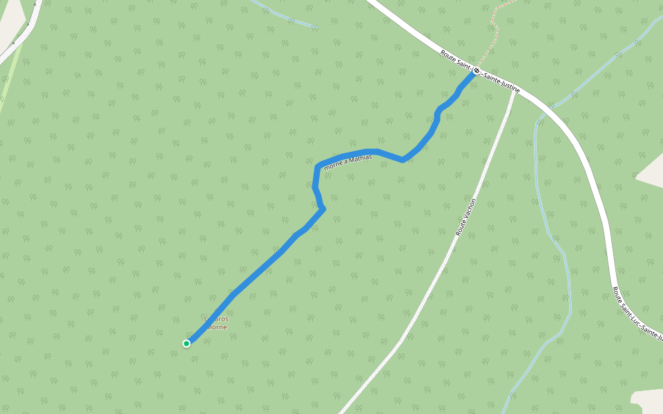 morne à Mathias walking route map in Saint-Luc-de-Bellechasse