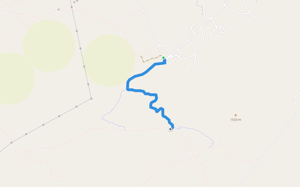 The Concrete Strip Climb walking route map in Hartbeespoort