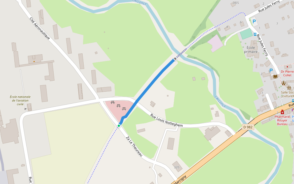 Voie Verte de Saint-Yan a Paray-le-Monial walking route map in Saint-Yan