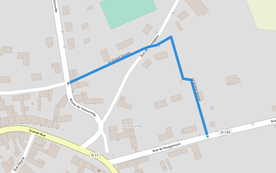 Le Grand Sentier walking route map in Aschères-le-Marché