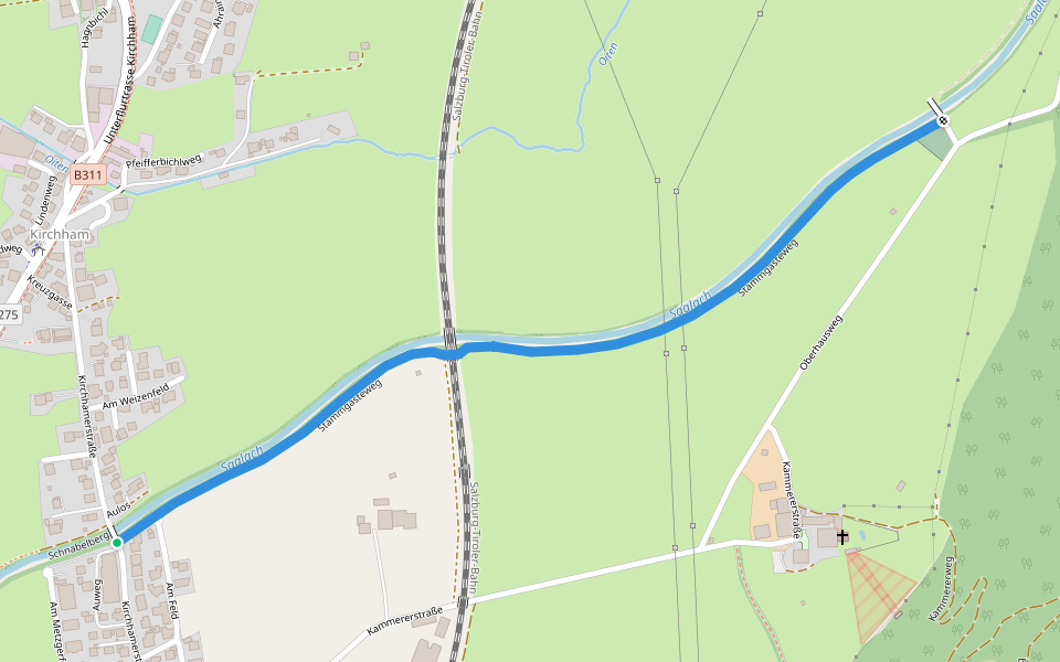 Stammgästeweg walking route map in Maishofen