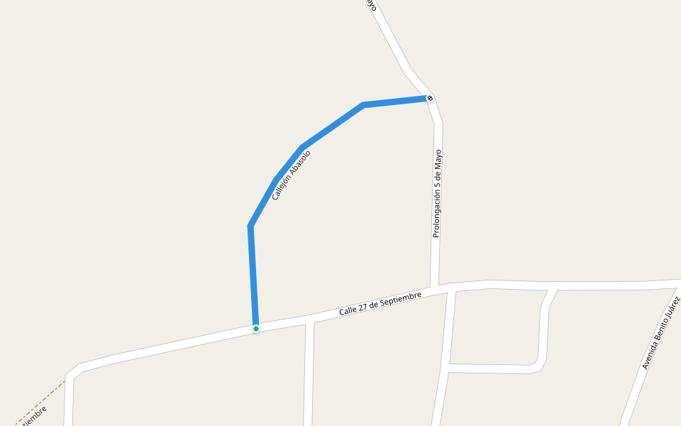 Callejón Abasolo walking route map in San Cristóbal Suchixtlahuaca