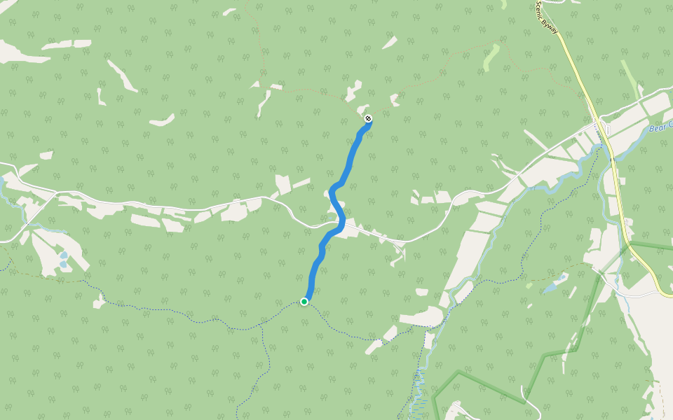 Connector #4 N/S Trail walking route map in Dover