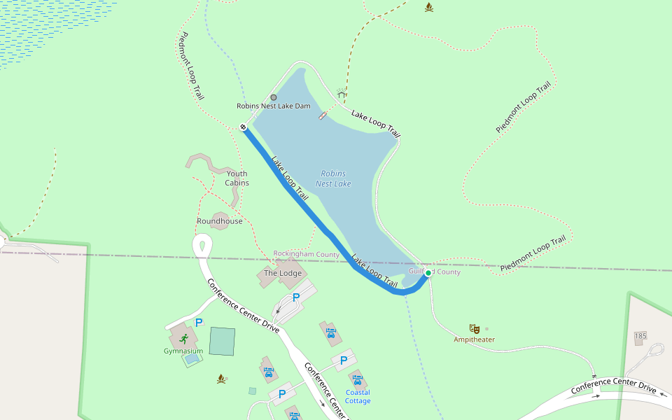Lake Loop Trail walking route map in Browns Summit