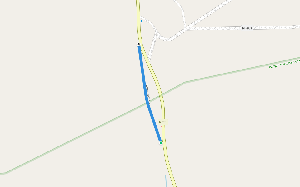 Camino del Inca walking route map in Tonco