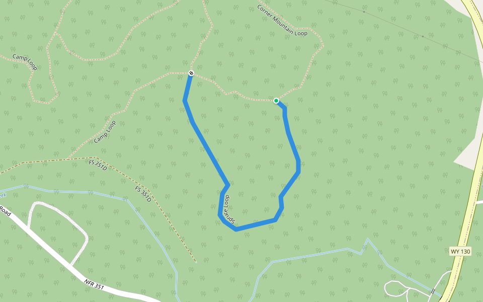 Spruce Loop walking route map in Centennial