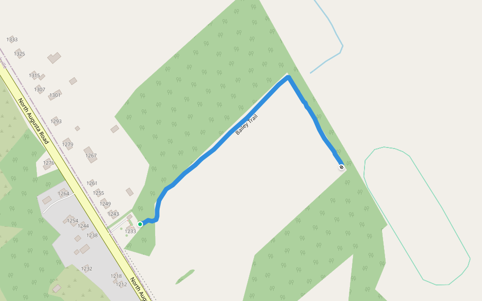 Bailey Trail walking route map in Brockville