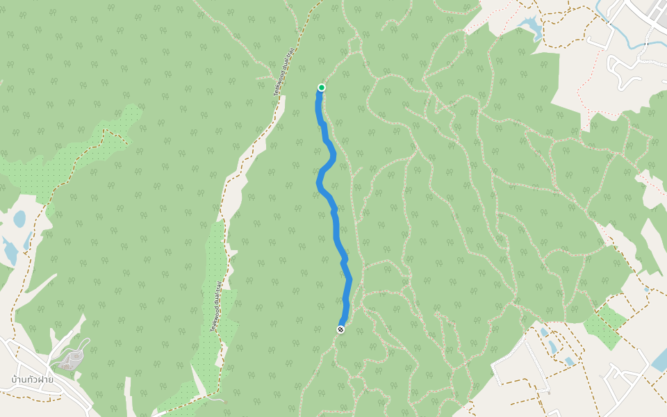 Ridge Path walking route map in Tambon Nam Bo Luang