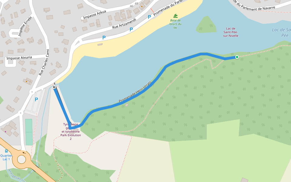 Promenade Herri Urrats walking route map in Saint-Pée-sur-Nivelle