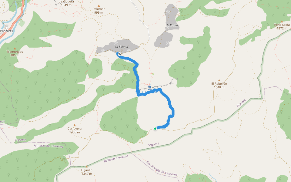 Senda del Chorron RBR walking route map in Viguera