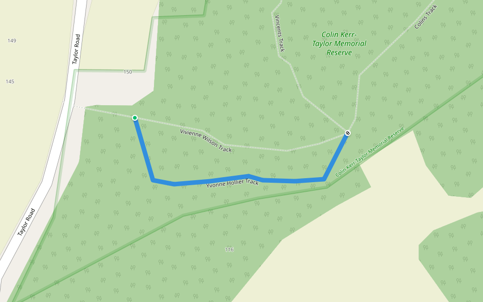Yvonne Hollier Track walking route map in Waimauku