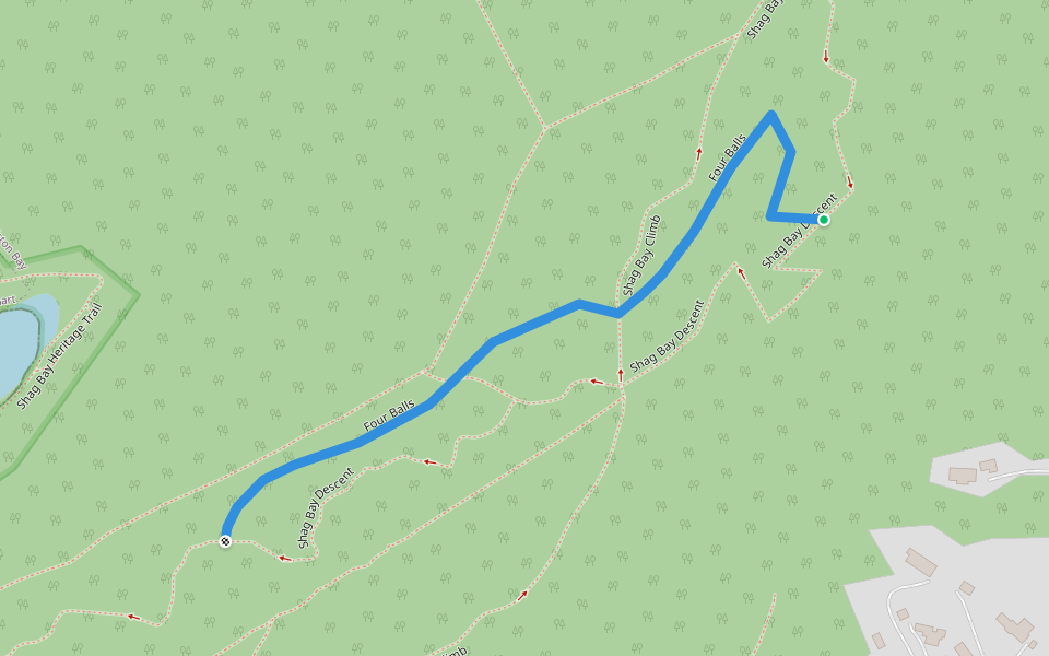 Four Balls walking route map in Geilston Bay