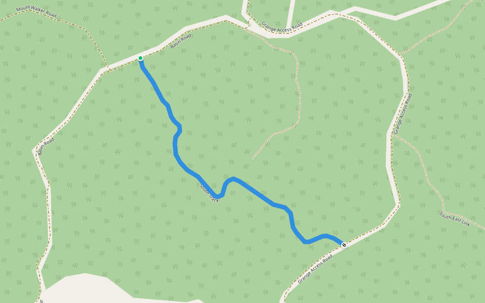 South Track walking route map in Jackadgery