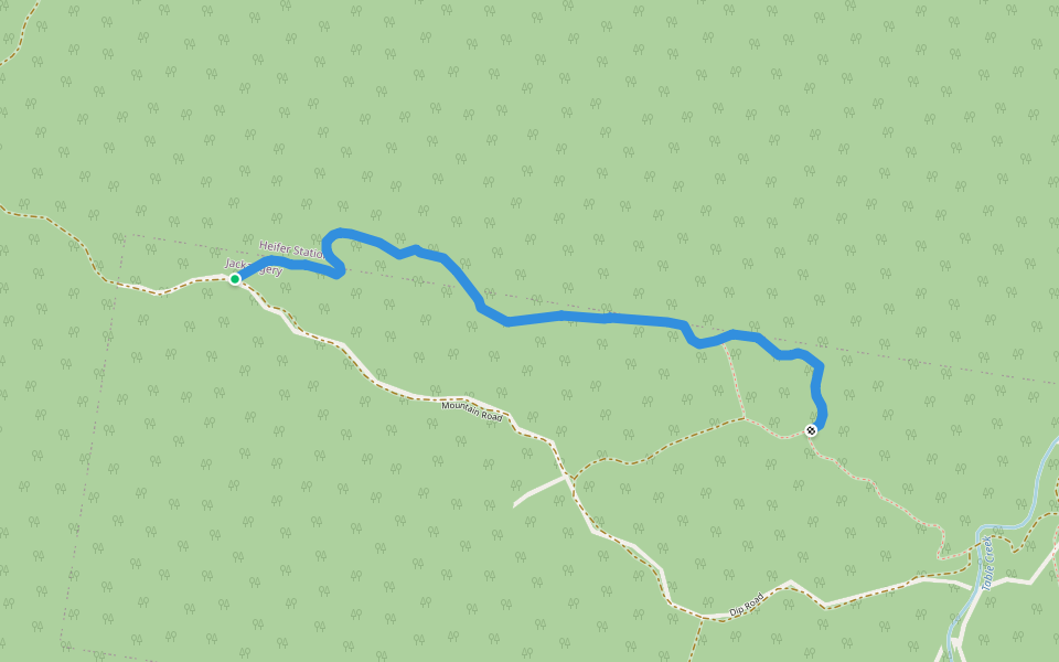 Ing Road walking route map in Jackadgery