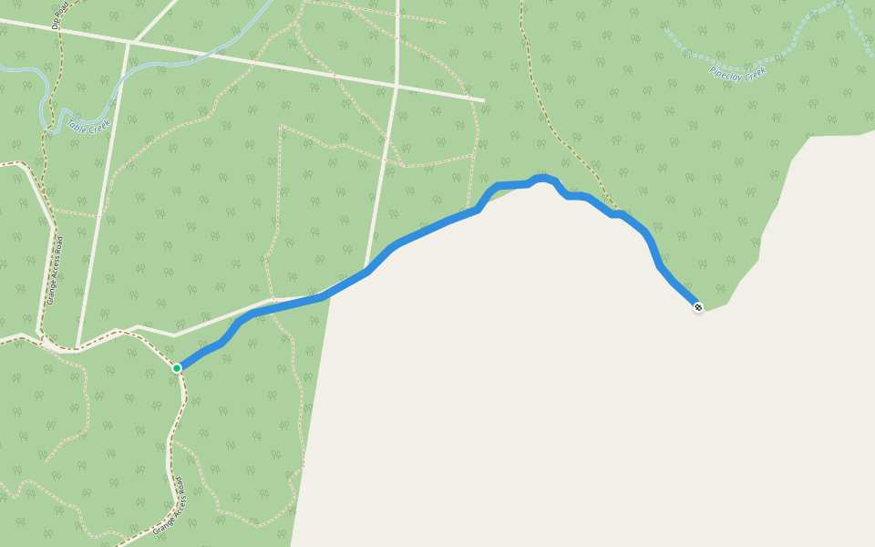 Selection Road walking route map in Jackadgery