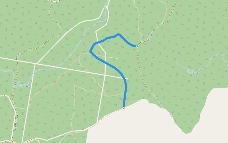 Table Link Track walking route map in Jackadgery