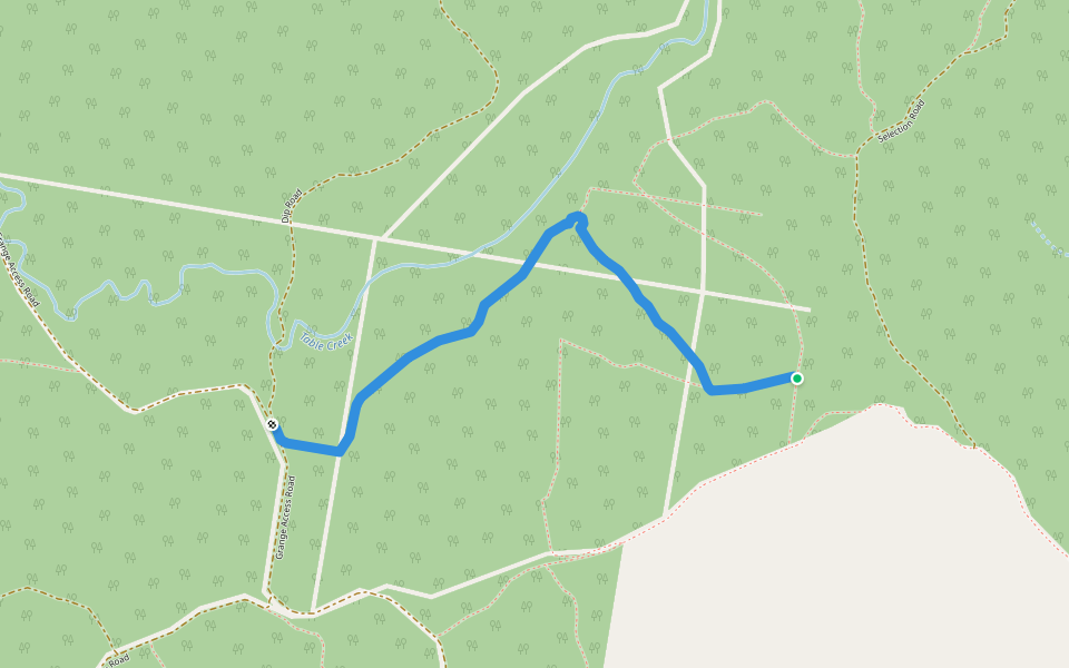 Middle Link Track walking route map in Jackadgery