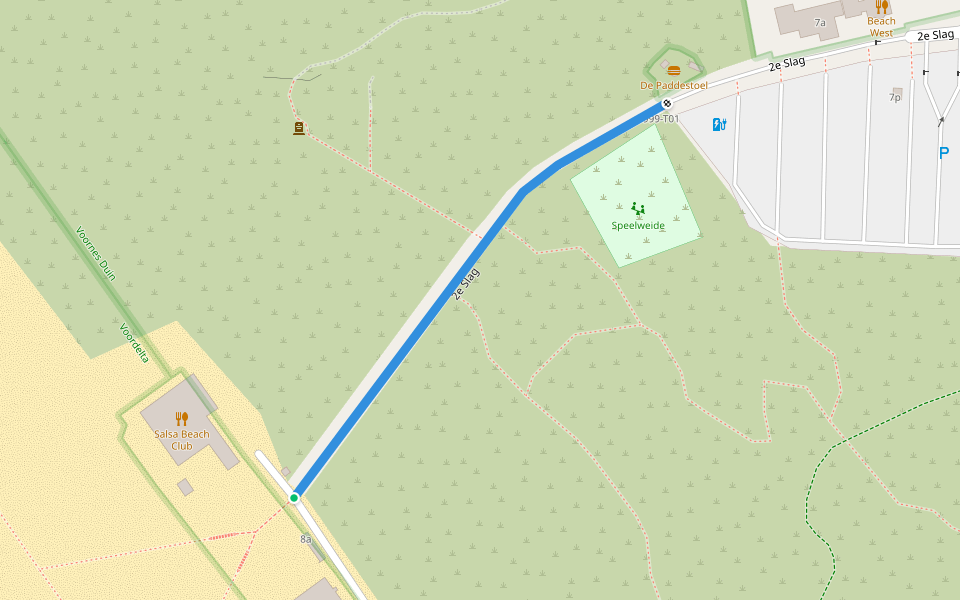 2e Slag walking route map in Rockanje