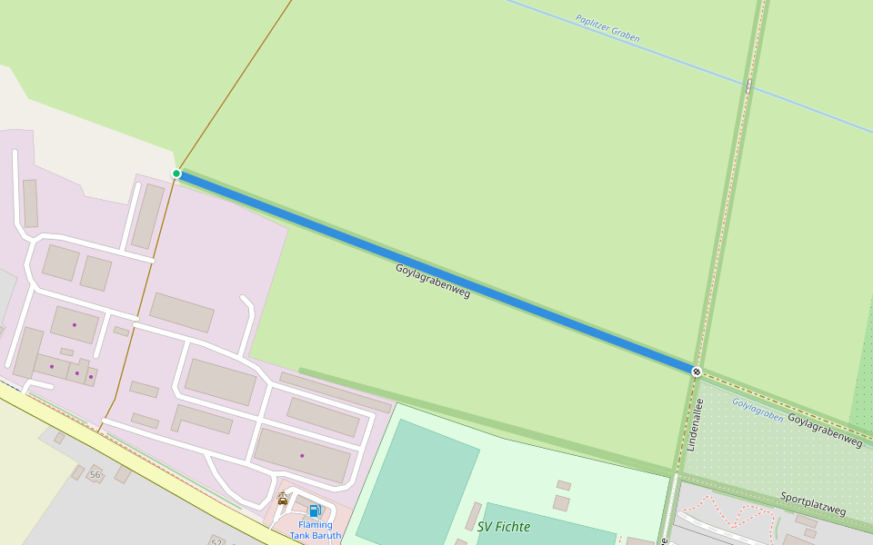 Goylagrabenweg walking route map in Baruth/Mark