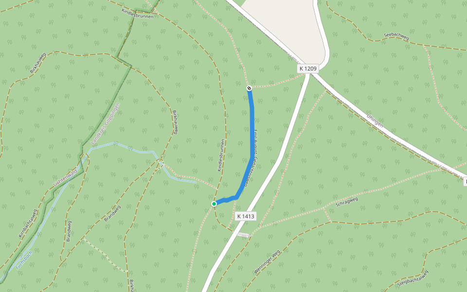 Emil-August- Gedächtnisweg walking route map in Ebersbach an der Fils