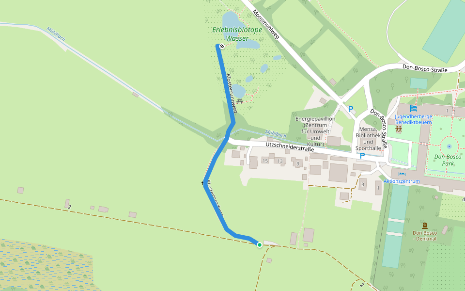 Klosterrundweg walking route map in Benediktbeuern