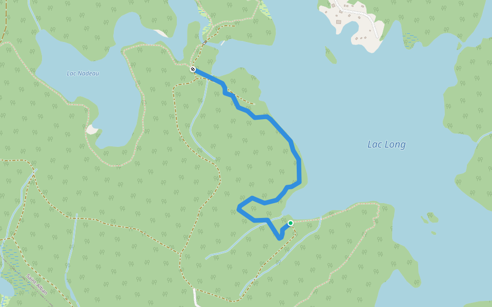 De la Montagne de la Tour walking route map in Saint-Ubalde