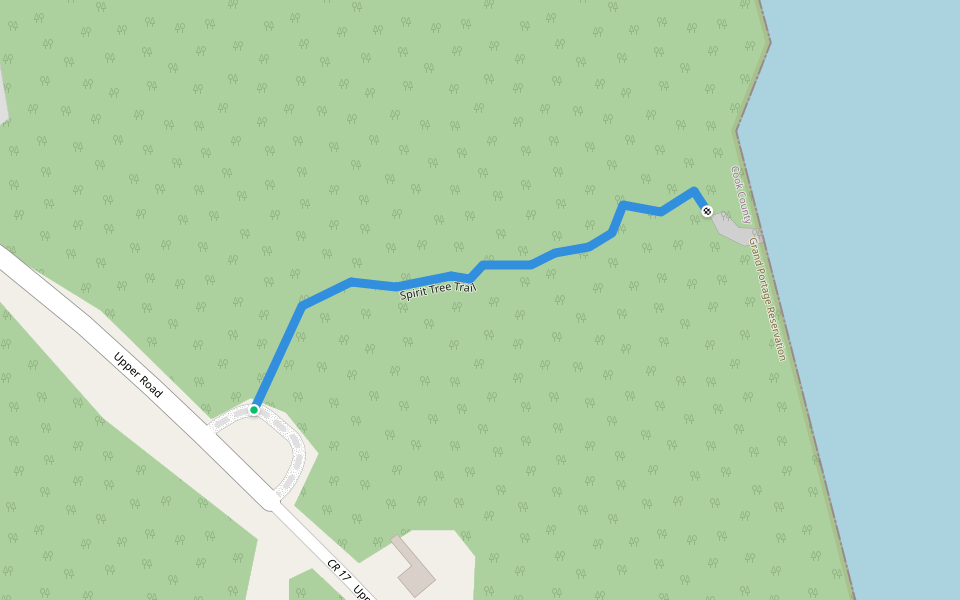 Spirit Tree Trail walking route map in Grand Portage