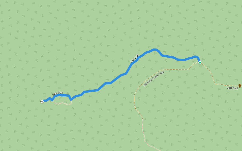248 Trail walking route map in Glenworth Valley