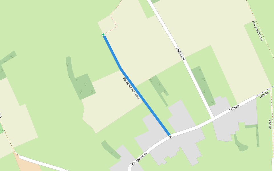 Betzenbroekstraat walking route map in Haaltert