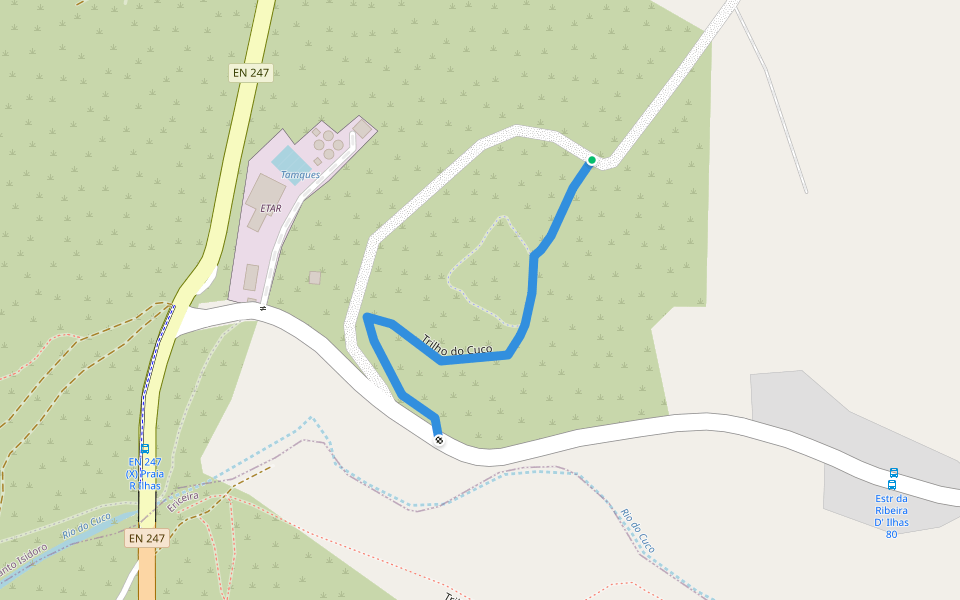 Trilho do Cuco walking route map in Santo Isidoro