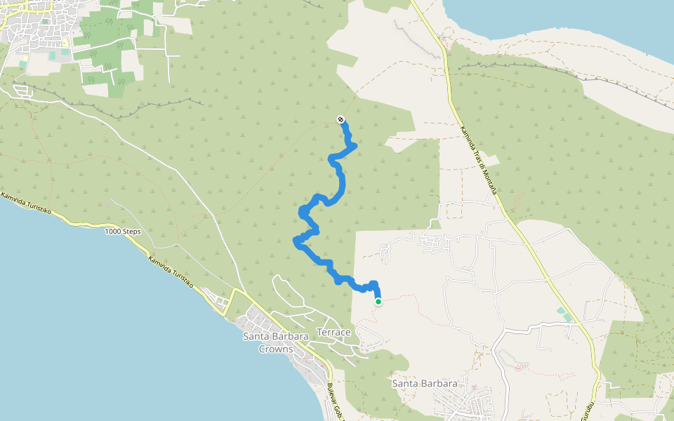 Wayaka walking route map in Kralendijk