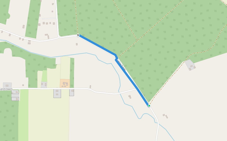 Leśne Ścieżki walking route map in Obudno